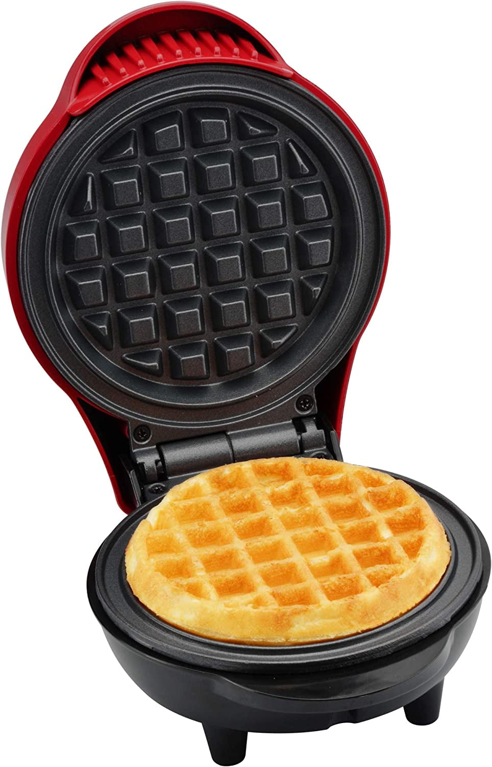 Kitchen Selectives Electric Mini Waffle Maker, Red