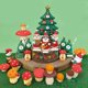 thumbnail image 2 of ZAKKA - Colgante pequeño de resina en miniatura con forma de hongo de Papá Noel para Navidad, decoración para el hogar, colección de adornos escénicos, regalo, 2 of 5