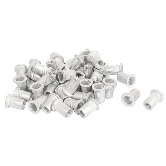 Unique Bargains M8 Thread Aluminum Rivet Nut Insert 50Pcs