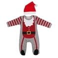 thumbnail image 1 of Mameluco Pelele de Bebé con Sombrero de cabellero de Manga Larga Corto de Navidad Unisex Rojo Comodo Suave 70 Yotijar Ropa de mameluco de bebé, 1 of 9