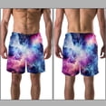 thumbnail image 3 of luoweisi Men's Beach Shorts Quick Dry Swim Trunks with Mesh Lining Galaxy L, 3 of 5