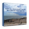 thumbnail image 5 of Scripture Walls Because He Cares For You 1 Peter 5:7 Bible Verse Canvas Christian Wall Art Ready to Hang Unframed, 5 of 16