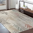 thumbnail image 7 of Laddha Home Designs 7.75' x 9.5' Beige and Pink Abstract Arrows Rectangular Area Throw Rug, 7 of 7