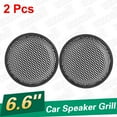 thumbnail image 2 of Unique Bargains 2 Pcs Black 6.6' Round Metal Mesh Vehicle Speaker Sub Box Grill Cover, 2 of 2