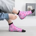 thumbnail image 6 of Uemuo Pink Donuts Printed Crew Socks, Moisture-Wicking Socks, Athletic Socks for Men Breathable Cushion Socks Casual Sport Socks for Running Traveling, 6 of 6