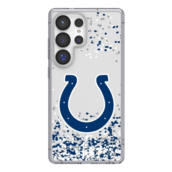 Indianapolis Colts Galaxy Clear Case with Confetti Design