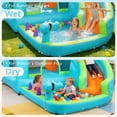 thumbnail image 4 of Ktaxon 7-in-1 Inflatable Water Slide Bounce House with Blower, 147" x 118" x 87", Curved Slide Water Park w/ Splash Pool, Bounce Area & Climbing Wall, Kids Backyard, 4 of 14