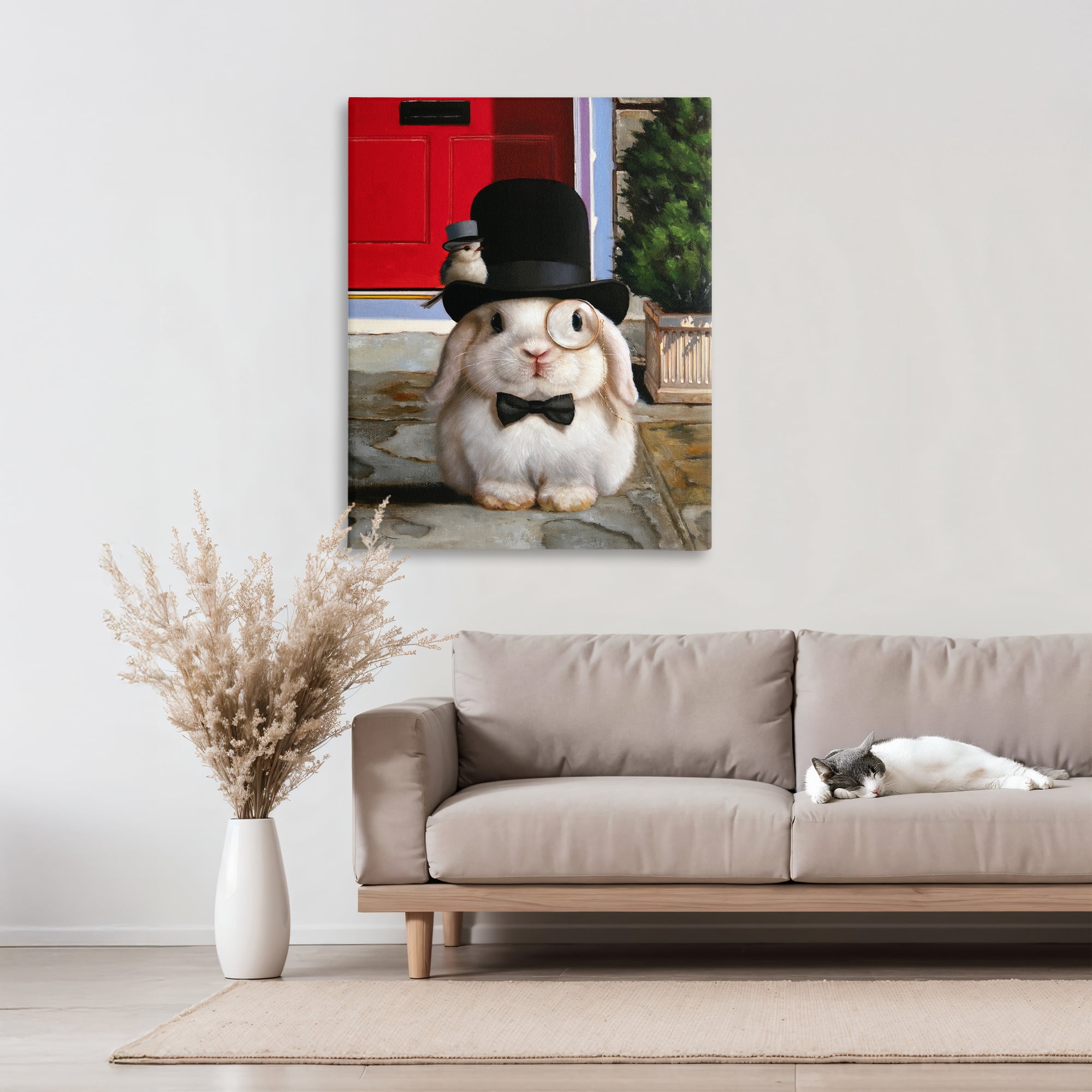 Stupell Industries Lord Bunbury Rabbit Canvas Wall Art, design by Lucia Heffernan