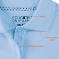 thumbnail image 4 of Educated Uniforms Girls 2T-20 Short Sleeve Pique Polo Shirt(Light Blue 2T), 4 of 5