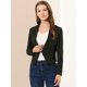 thumbnail image 3 of Día de San Patricio Chaqueta Corta Casual De Negocios De Oficina De Trabajo Sin Cuello Para Mujer Gris oscuro L, 3 of 6