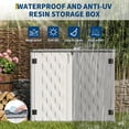 thumbnail image 3 of 35 Cu Ft Resin Weatherproof Outdoor Storage Cabinet, Lockable Organizer Box for Garden Tools Lawn Equipment Cushion Garbage Can Storage, 3 of 8