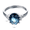 Silver, variant on Yoursfs Silver Oval Shaped Blue Birthstone Ring 18K White Gold Plated Cocktail Anniversary Ring Jewelry For Women (Size 7)