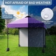 thumbnail image 3 of Luku 10x10 FT Pop Up Canopy Tent with Removable Sidewall & Vented Roof, Adjustable Height, Heavy Duty Outdoor Gazebo for Patio, Garden, Event, Beach, Backyard, 3 of 6