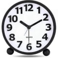 thumbnail image 1 of Silent Analog Alarm Clock,black Metal Large 3d Digits,non Ticking, 1 of 4