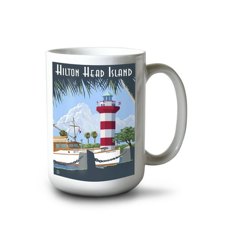 

15 fl oz Ceramic Mug Hilton Head Island South Carolina Harbour Town Lighthouse Dishwasher & Microwave Safe