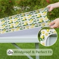 thumbnail image 6 of Yellow Lemon Fruit Slices White Pattern Square Fitted Tablecloth with Elastic Edge,Square Table Cover,Washable Elastic Table Cover for Home Kitchen Party Decor 36"x36", 6 of 6