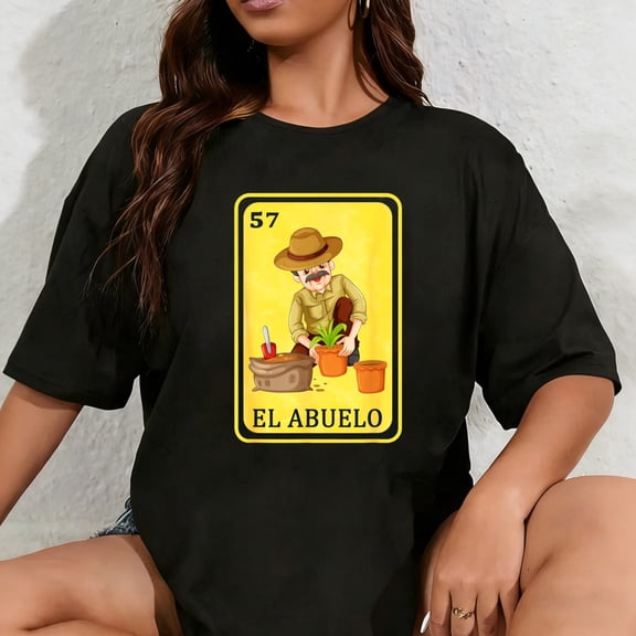 100% Cotton Spanish-Mexican Bingo Funny Gifts - El Abuelo T-Shirt