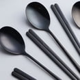 thumbnail image 3 of Chopsticks Spoon Set, 4 Color Reusable Metal Stainless Steel Korean Chopstix Spoon Set Christmas Gift, 3 of 5