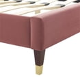 thumbnail image 6 of Modway Juniper Channel Tufted Velvet King Platform Bed in Dusty Rose, 6 of 11