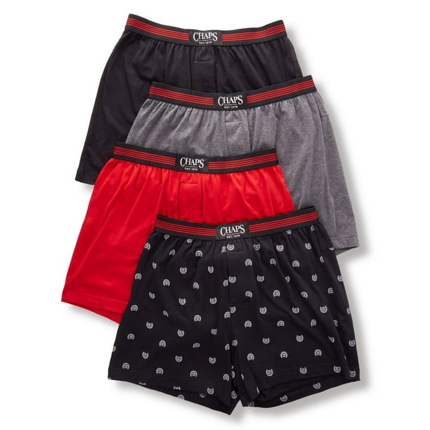 Chaps Men's Chaps CUK2P4 Extended Size Essential Cotton Knit Boxer