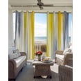 thumbnail image 4 of Blackout Curtains for Bedroom, Yellow Gray White Room Darkening Window Drapes for Living Room, Farmhouse Gradient Abstract Art Thermal Insulated Grommet Curtains, 52x54 inch, 2 Panels, 4 of 9