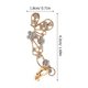 thumbnail image 3 of 1 par de elegantes pendientes de mariposa con forma de mariposa para mujer, aretes de metal a la moda, accesorio de joyería para orejas sin perforar, con diamantes de imitación, 3 of 8