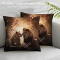 thumbnail image 3 of MLJA Quote to Lion Animals Best Gift for Christmas Square Decorative Throw Pillow Cover Cushion Case for Family Birthday, 3 of 5
