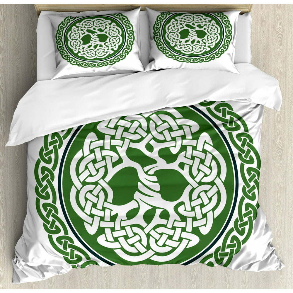 Celtic King Size Duvet Cover Set, Illustration of Celtic Tree of Life