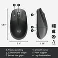 thumbnail image 5 of Logitech Wireless Mouse  M190 - Full Size Ambidextrous Curve Design, 18-Month Battery with Power Saving Mode, Charcoal, 5 of 5