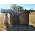 thumbnail image 3 of Zylina Large Cabin Home Wooden Dog House Asphalt Roof 46"(L) x 30"(W) x 33"(H), 3 of 7