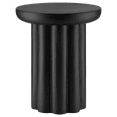 thumbnail image 1 of Bouclair Ribbed Black Side Table, 1 of 2