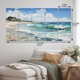 thumbnail image 4 of Designart "Beach peaceful Shores painting" Landscapes Wall Art Prints Set, 4 of 5