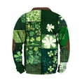 thumbnail image 4 of Atogsazn Mens St. Patrick's Day Sweatshirt 1/4 Zip Long Sleeve Pullover Sweatshirts Athletic Shirt Tops for Men Army Green XL Fashion, 4 of 5
