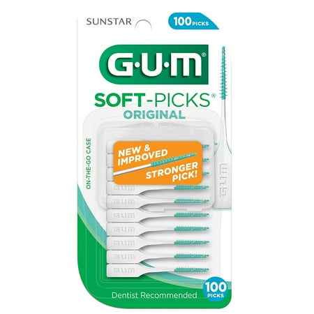 Gum Removal (Soft-Picks Original Dental Picks (Pack of 100), GENTLE PLAQUE REMOVAL: Soft-Picks have flexible bristles to gently remove plaque, dislodge food & massage gums..., By)