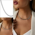 thumbnail image 2 of SIfdSeng Collier Simple en Acier Inoxydable Mode pour Hommes et Femmes Chaîne Os Plate Collier pour Femmes Largeur 5 mm, 2 of 6