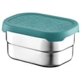 thumbnail image 2 of 1pc Stainless Steel Food Storage Container, Small Lunch Box Snack Container with Patterned Silicone Lid, Reusable Condiment Cup for Home, Travel & Meal Prep, 3.72 fl oz, 2 of 9