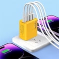 thumbnail image 5 of DEBGFS 2 in 1 Charger  120w Fast Charger Module with 2 Type-C/2 USB Ports and Cable  All in 1 Charging Adapter Wall Plug for Phone  Laptops  Tablet,yellow,freesize, 5 of 5