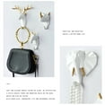 thumbnail image 1 of mmirethe Coat Hooks Made Of Resin Ensuring Long-lasting Not Easy To Wear. Easy To Install golden (deer) 1Set, 1 of 6
