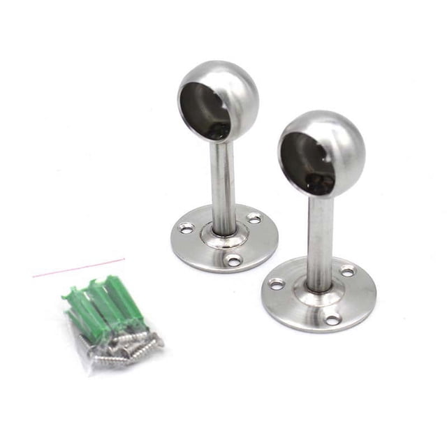Soportes Ajustables para Barra de Cortina BRI Acero Inoxidable Cepillado 32 mm