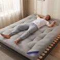 thumbnail image 4 of Soy Fiber Japanese Floor Futon Mattress Breathable Sleeping Pad Mattress Topper Gray 180x200cm For Dorm Guest Room Travel Rest, 4 of 6