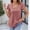 *Pink, variant on Women's Square Neck Ruffle Cap Sleeve Pleated Blouse,Casual Loose Summer Top Navy,Women's Plus XXL