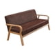 thumbnail image 4 of sofá de la sala,Sillón sofá sillón Respaldo Cuerpo Sofá,Sofá de salón interior con estructura de madera.,Sofá minimalista moderno para dormitorio de oficina en Marron oscuro, 4 of 8