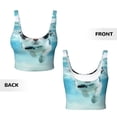 thumbnail image 5 of Fotbe Swimming Cat Goggles Pattern Womens' Sports Bra Longline Wirefree Padded with Medium Support Sports Moisture-Wicking Workou Vest,Tank Top-X-Large, 5 of 7