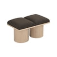 thumbnail image 5 of Meridian Furniture Pavilion Brown Boucle Fabric Bench, 5 of 7