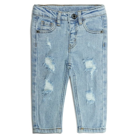 

KIDSCOOL SPACE Baby Boys Girls Jeans Ripped Denim Soft Cute Pants 18-24 Months