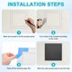 thumbnail image 5 of Uxcell 2-Pack Panel de Acceso para Drywall, 5x5 Pulgadas Cubierta de Agujero de Pared Adhesiva de Plástico [Negro, Cuadrado], 5 of 7