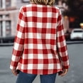 thumbnail image 6 of SEROYE Women's Plaid Cardigan Sweaters Open Front Long Sleeve Jacket Lightweight Loose Layering Coat Holiday Wear (XL, Red), 6 of 8