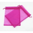 thumbnail image 3 of 100Pcs Hot Pink Organza Bags 4X6 Wedding Christmas Favor Gift Drawstring Pouches, 3 of 3