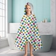 thumbnail image 6 of Colorful Skull Pattern Hooded Bath Towel，60"x35" for Ages 3 To 12 Kids, Quick Dry Lightweight Soft Microfiber Hood Beach Towel Cover Up for Kids, 6 of 7