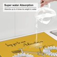 thumbnail image 3 of Dish Drying Mat, Daisy With Bicycle Highly Absorbent Drying Matt Kitchen Counter, Dish Mat Drying Pad Dishes Drainer Mats for Kitchen Counter or Sink, 16 x 18 inch, 3 of 6